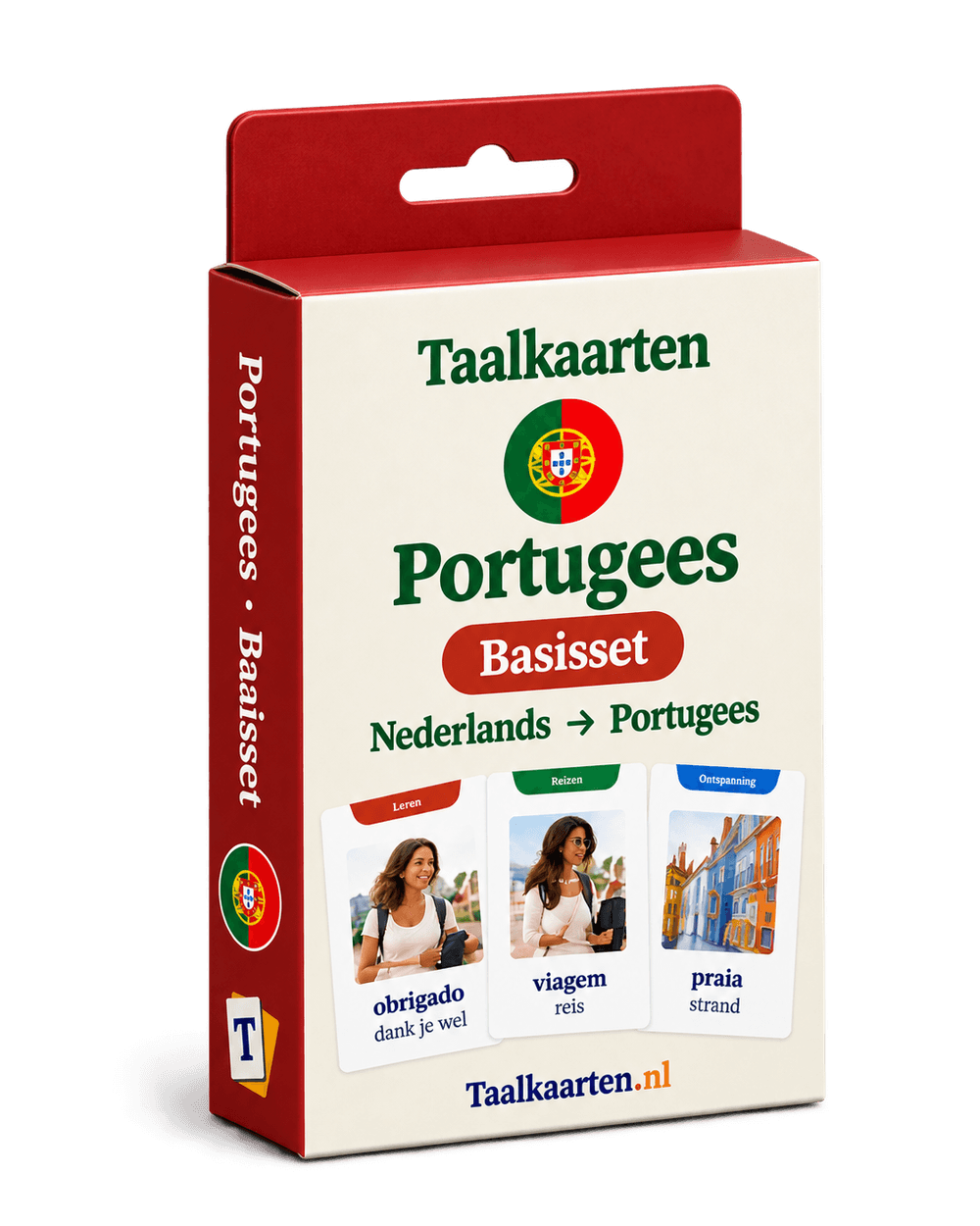 Portugese Basisset, doos voor- en achterkant