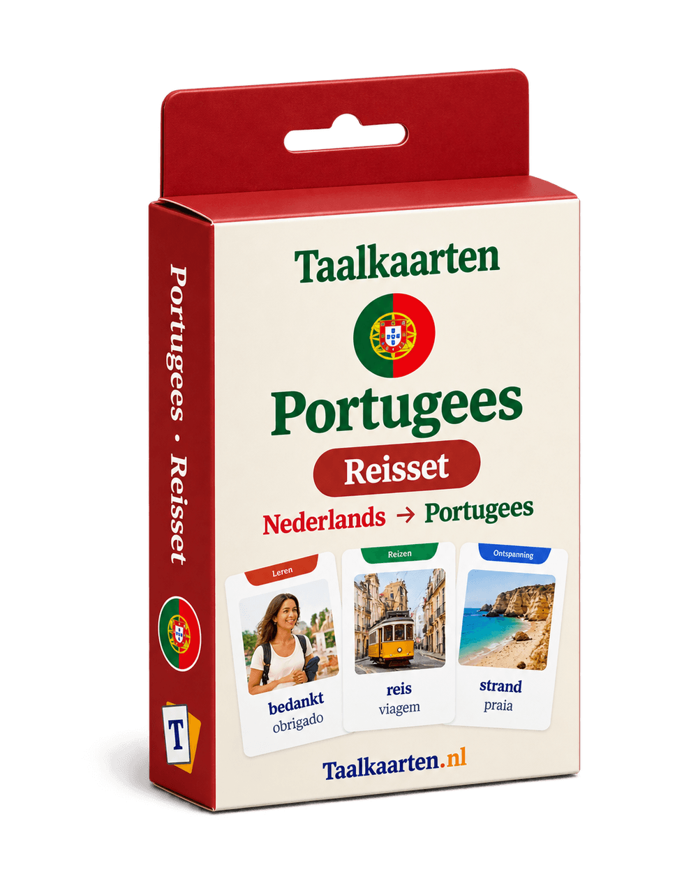 Portugese Reisset, doos voor- en achterkant