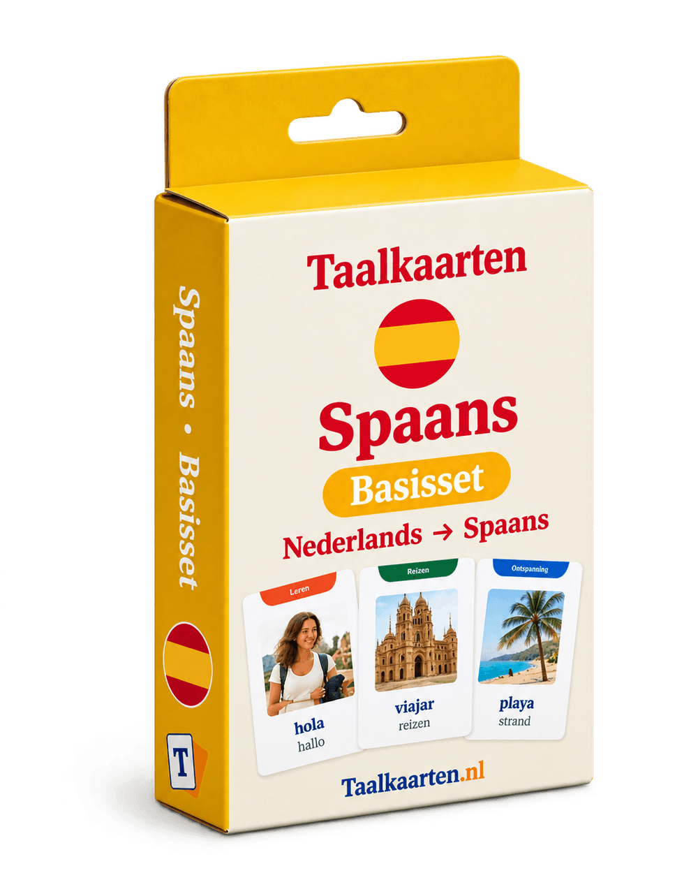 Spaanse Basisset, doos voor- en achterkant