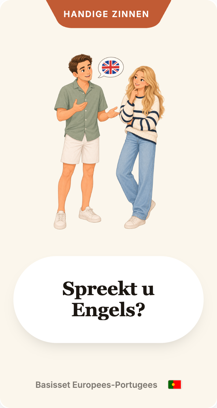 Taalkaart spreekt u Engels?